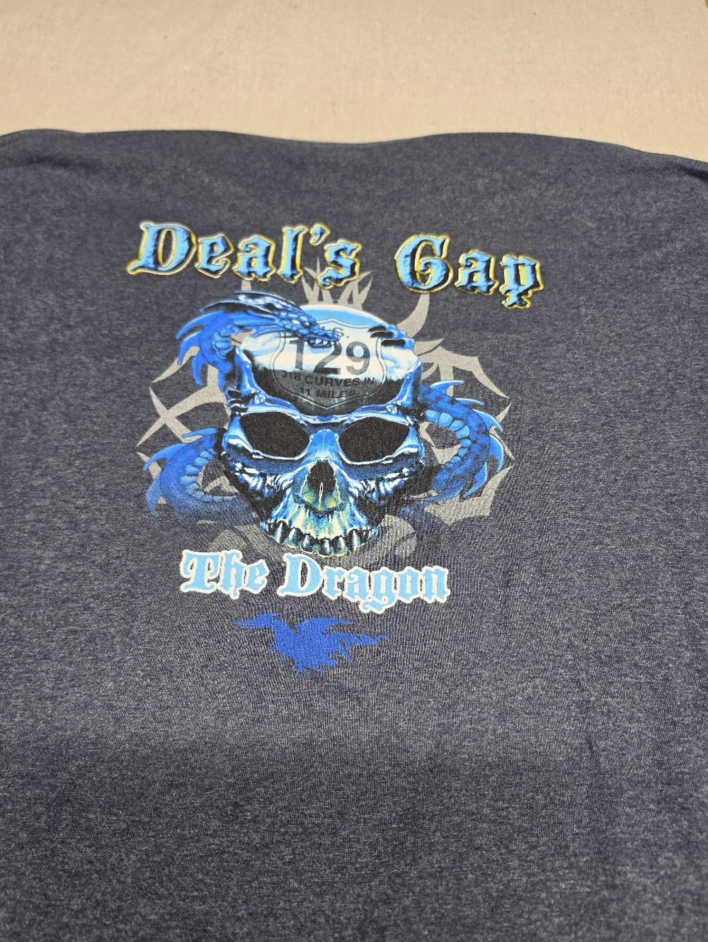 The Dragon Men's Graphic T-Shirt - Charcoal Blue XL